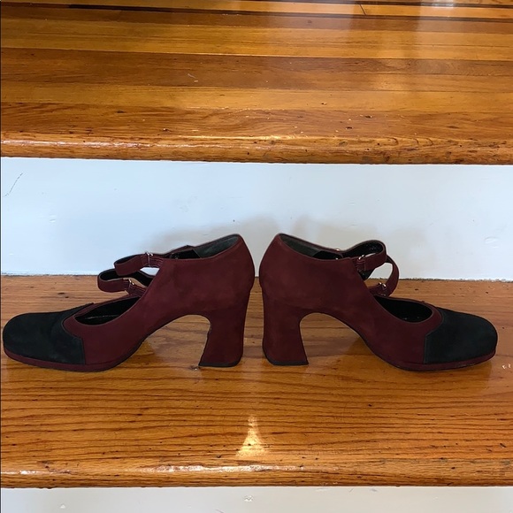 Vintage 90s Karl Lagerfeld suede Mary Jane style - Picture 6 of 14